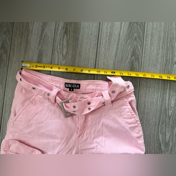 I Am Gia|Naima Cargo pants,Baby Pink with Belt buckles,y2k low waist•••Bratz - Picture 16 of 16
